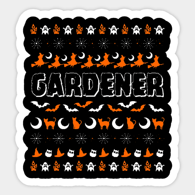 Gardener Ugly Halloween T-shirt Sticker by Danielss